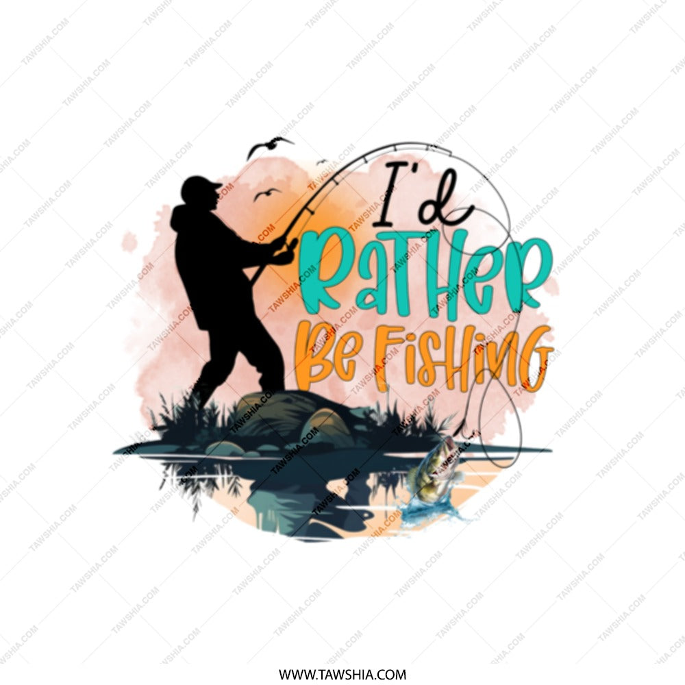 I'd Rather Be Fishing Tote Bag, Fisherman Gift Bag, Fishing Lover Gift, Fishing Trip Bag, Outdoorsy Tote, Funny Tote Bag - Tawshia