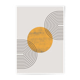 Minimalist Photographic Print, Abstract Wall Art, Boho Home Decor, Geometric Circle and Arches, Modern Art Print, Neutral Tones - Tawshia