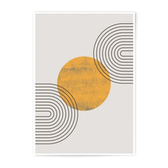 Minimalist Photographic Print, Abstract Wall Art, Boho Home Decor, Geometric Circle and Arches, Modern Art Print, Neutral Tones - Tawshia