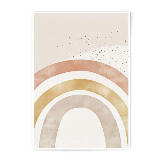 Minimalist Rainbow Photographic Print, Boho Nursery Decor, Neutral Wall Art, Modern Home Decor, Kids Room Art Print - Tawshia