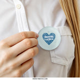 Book Lover Pinback Button, Heart Star Pinback, Reader Gift, Bookworm Gift, Library Pinback, Bookish Badge, Librarian Pinback, Book Club Pin - Tawshia