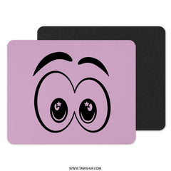 Cartoon Eyes Mouse Pad, Funny Eyes, Cute Mousepad, Star Eyes, Fun Office Decor, Gift for Her, Gift for Him, Playful Desk Accessory - Tawshia