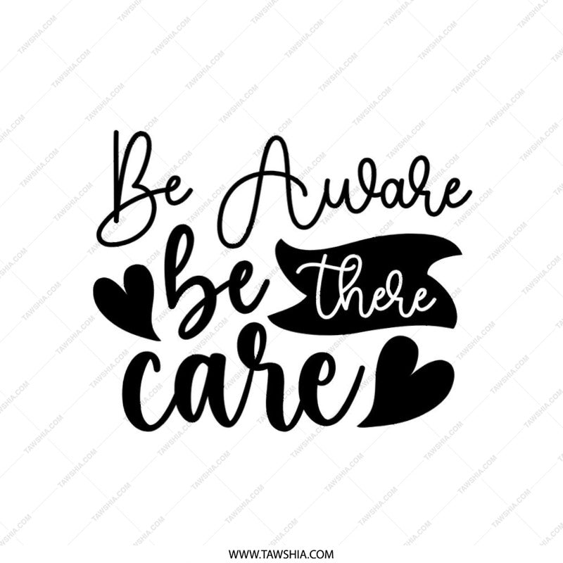 Awareness Pillow, Be There Pillow, Caring Pillow, Be Aware Decorative Pillow, Positive Quote Home Decor Pillow, Inspirational Gift Pillow - Tawshia