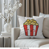 Cute Popcorn Pillow, Cartoon Food Cushion, Movie Night Decor, Fun Throw Pillow, Playful Home Accent, Gift for Movie Lovers, Kids Room Pillow - Tawshia