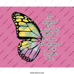 Butterfly Storm MousePad, Inspirational Quote, Floral Desk Decor, Office Accessories, Unique Mouse Pad Design, Gift Idea - Tawshia
