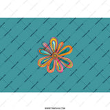 Flower Tumbler, Colorful Flower, Floral Design, Groovy Flower Tumbler, Teal Tumbler, Retro Flower Power, Gifts for Her, Tumblers with Straw - Tawshia