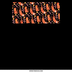 Playful Orange Cat Design on Black Background product