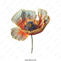 Poppy Flower Tote Bag, Floral Design, Botanical Art Bag, Aesthetic Bag, Gift for Her, Everyday Bag, Cute Bag, Shopping Bag - Tawshia