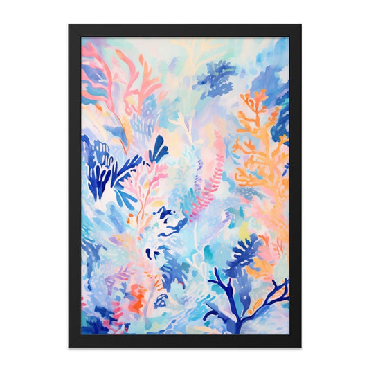 Coral Reef Wall Art, Abstract Sea Life Print, Colorful Ocean Painting, Modern Home Decor, Coastal Art Print - Tawshia