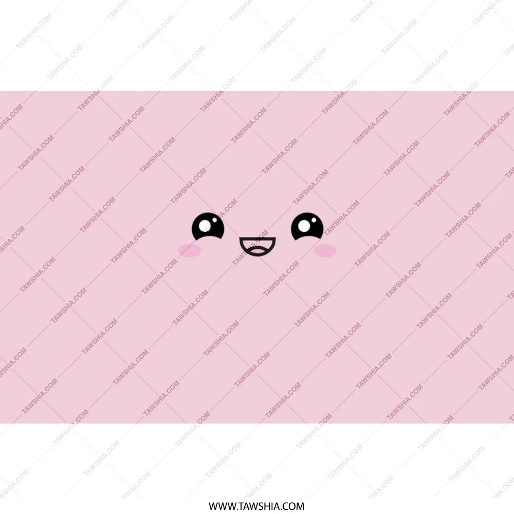 Cute Smiling Face with Pink Background product