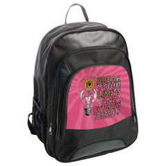 Break Limits Backpack, Sunflower Lightbulb Design, Motivational Backpack, Unique Gifts, School Backpack, Colorful Backpack for Students - Tawshia