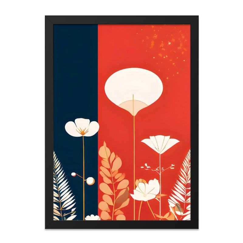 Floral Wall Art Print, Abstract Flower Art, Modern Art Home Decor, Botanical Wall Decor, Minimalist Wall Art, Wall Art for Living Room - Tawshia