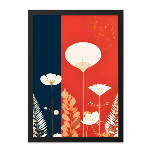 Floral Wall Art Print, Abstract Flower Art, Modern Art Home Decor, Botanical Wall Decor, Minimalist Wall Art, Wall Art for Living Room - Tawshia