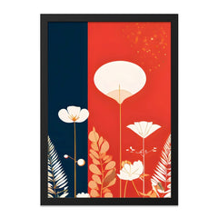 Floral Wall Art Print, Abstract Flower Art, Modern Art Home Decor, Botanical Wall Decor, Minimalist Wall Art, Wall Art for Living Room - Tawshia
