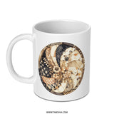 Floral Shell Mug, Nautilus Pattern Coffee Cup, Sea Shell Lover Gift, Ocean Theme Mug, Seashell Collector Mug, Unique Seashell Mug - Tawshia