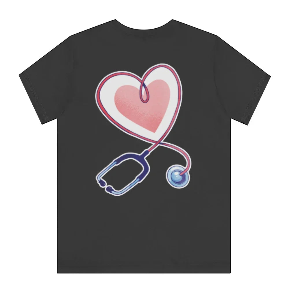 Heart and Stethoscope Graphic Design T-Shirt product type