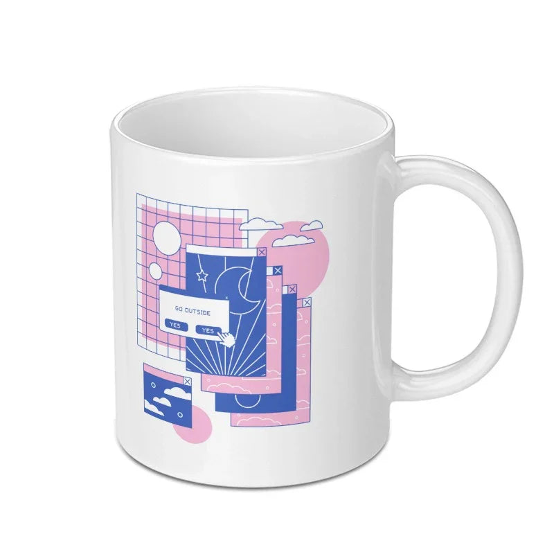 Abstract Geometric Art Design White Mug product