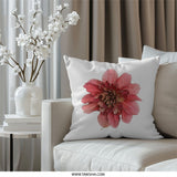 Dahlia Flower Pillow, Floral Decor Pillow, Botanical Throw Pillow, Accent Pillow, Decorative Pillow, Nature Pillow - Tawshia