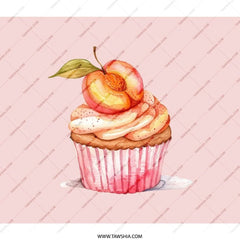 Peach Cupcake BackPack, Delicious Dessert BackPack, Sweet Treat BackPack, Cute Foodie Gift, Unique BackPack for Students - Tawshia
