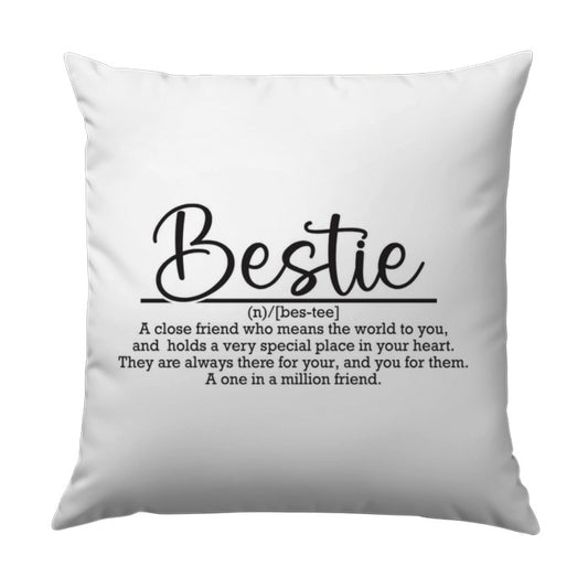 Bestie Definition Pillow, Best Friend Gift, Friendship Pillow, Sentimental Gift, Gift for Her, Personalized Pillow - Tawshia