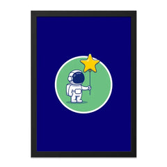 Cute Astronaut Wall Art, Starry Dreamer Decor, Space Explorer Print, Kids Room Art, Modern Home Decor, Whimsical Illustration - Tawshia