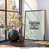 Coffee Before Talkie Wall Art, Funny Coffee Quote Print, Caffeine Lover Gift, Home Decor, Kitchen Art, Office Wall Decor - Tawshia