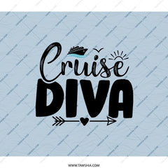 Cruise Diva BackPack, Vacation Ready BackPack, Cruise Trip Gift, Cruise BackPack for Her, Fun Gift for Cruise Lovers, Travel BackPack - Tawshia