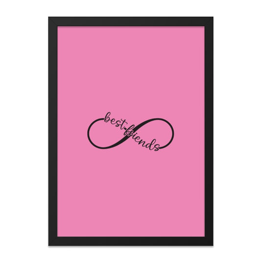 Best Friends Infinity Wall Art, Pink Decor, Friendship Gift, Minimalist Art, Modern Print, Gift for Friend, Wall Decor, Home Decor - Tawshia