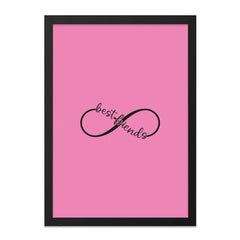 Best Friends Infinity Wall Art, Pink Decor, Friendship Gift, Minimalist Art, Modern Print, Gift for Friend, Wall Decor, Home Decor - Tawshia