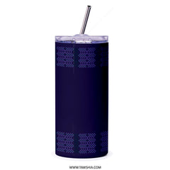 Unique Dark Blue Patterned Tumbler for Daily Use product