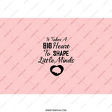 Teacher Appreciation Tumbler, Big Heart Little Minds Tumbler, Gift for Teachers, Teacher Tumbler, Pink Tumbler, Back to School Tumbler - Tawshia