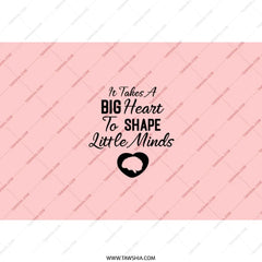 Teacher Appreciation Tumbler, Big Heart Little Minds Tumbler, Gift for Teachers, Teacher Tumbler, Pink Tumbler, Back to School Tumbler - Tawshia