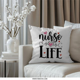 Nurse Life Pillow, Heartbeat Pillow, Heart Pillow, Nurse Gift Idea, Medical Pillow, Nurse Appreciation Gift, Nursing School Graduate Pillow - Tawshia
