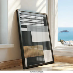 Geometric Abstraction Wall Art, Minimalist Art Print, Modern Home Decor, Contemporary Wall Hanging, Abstract Shapes Artwork - Tawshia