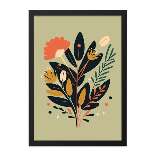Abstract Floral Wall Art, Botanical Print, Modern Home Decor, Floral Art Print, Colorful Flower Poster, Trendy Wall Decor, Minimalist Art - Tawshia