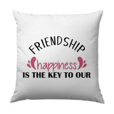 Friendship Pillow, Happiness Pillow, Best Friend Gift, Decorative Pillow, Friendship Quote Pillow, Home Decor Pillow, Inspirational Pillow - Tawshia