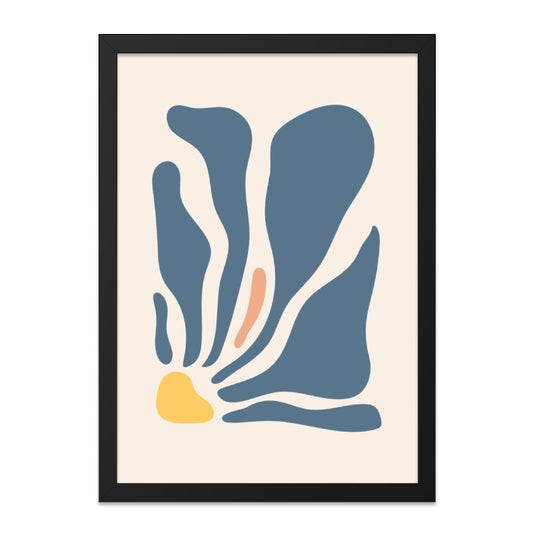 Abstract Wall Art, Minimalist Print, Blue and Yellow Shapes, Modern Home Decor, Trendy Wall Decor, Unique Art Print - Tawshia