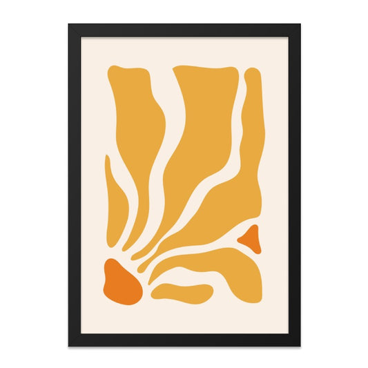 Abstract Art Wall Art, Minimalist Print, Boho Home Decor, Geometric Shapes, Orange Yellow Wall Decor, Modern Art Print, Trendy Wall Art - Tawshia