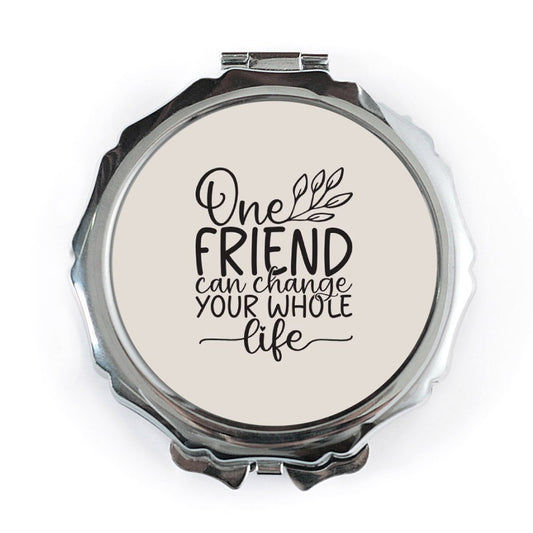 Friend Pocket Mirror, Inspirational Gift, Friendship Quote, Best Friend Gift, Motivational Mirror, Unique Gift for Friends - Tawshia