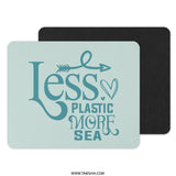 Less Plastic More Sea Mouse Pad, Ocean Lover Gift, Environmental Awareness, Sea Turtle Conservation, Go Green Decor, Eco Friendly Present - Tawshia