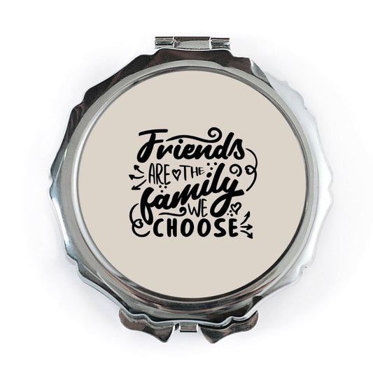 Friends are the Family We Choose Pocket Mirror, Best Friend Gift, Friendship Mirror, Sister Gift, Birthday Present, Makeup Mirror - Tawshia