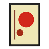 Geometric Wall Art Print, Modern Circle Art, Abstract Minimalist Design, Red Dot Art, Contemporary Home Decor, Simple Wall Decor - Tawshia