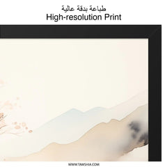 Watercolor Landscape Wall Art, Mountain Stream Print, Neutral Tone Art, Nature Scenery Painting, Modern Home Decor, Printable Art - Tawshia
