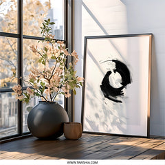 Abstract Ink Wall Art, Black and White Art Print, Minimalist Modern Art, Home Decor Painting, Contemporary Wall Decor - Tawshia