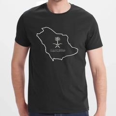 Saudi Arabia Map Design Black T-Shirt product
