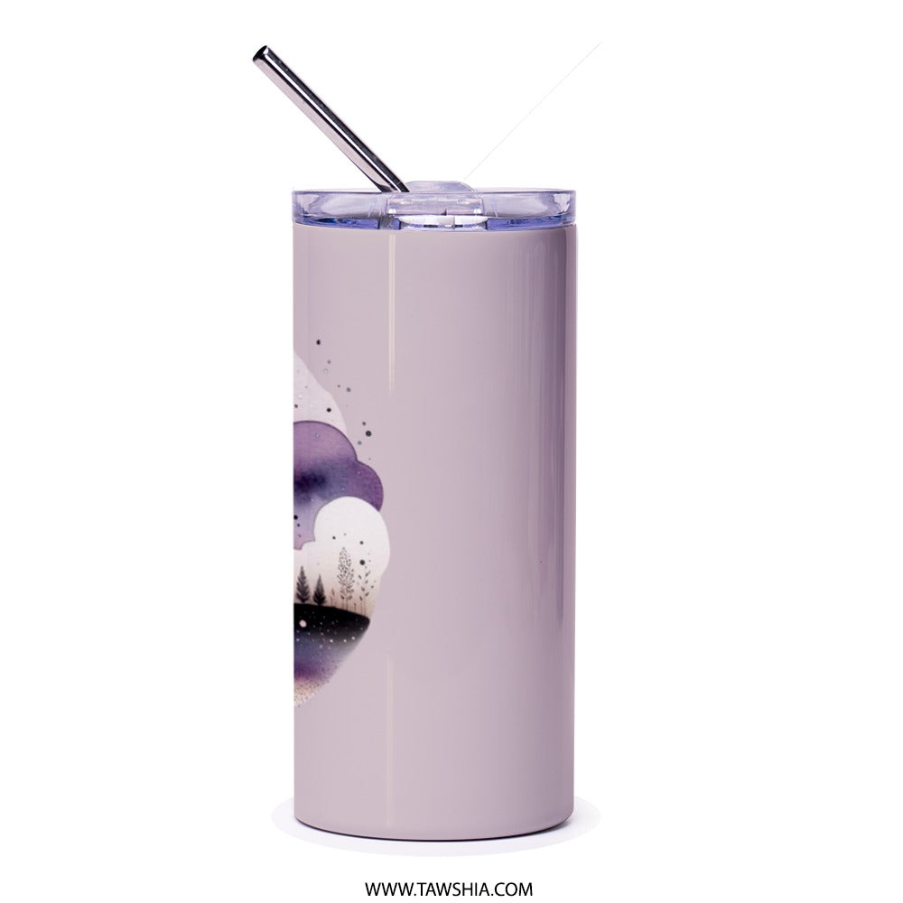 Dreamscape Tumbler, Cloudscape Tumbler, Galaxy Tumbler, Celestial Gift, Stars Tumbler, Watercolor Design, Travel Mug, Insulated Cup - Tawshia