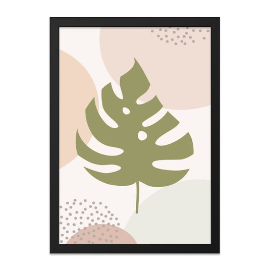 Monstera Wall Art, Botanical Print, Tropical Leaves Decor, Modern Art Print, Abstract Wall Decor, Home Decor, Framed Wall Art - Tawshia