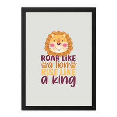 Roar Like a Lion Wall Art, Rise Like a King Print, Inspirational Animal Decor, Nursery Art, Kids Room, Motivational Wall Decor - Tawshia