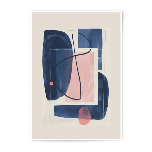 Abstract Art Photographic Print, Modern Wall Decor, Blue and Pink Art, Minimalist Home Decor, Contemporary Art Print, Gallery Wall Art - Tawshia