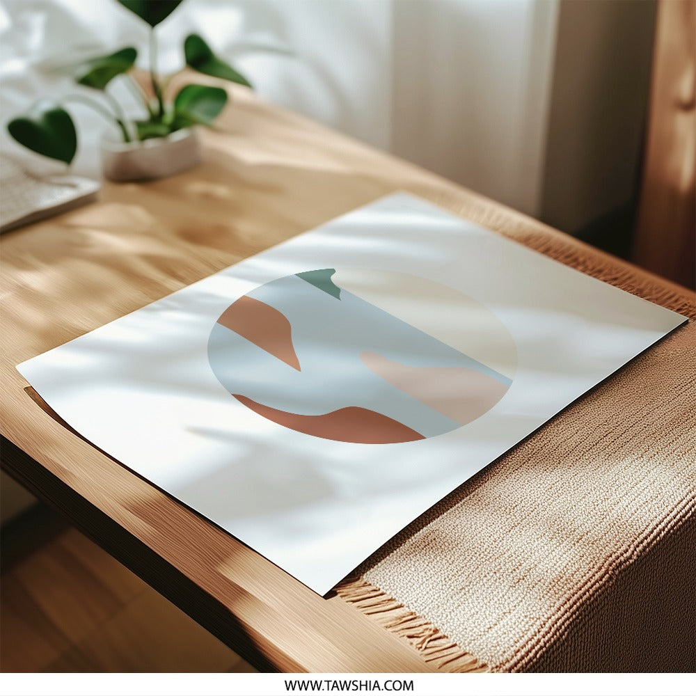 Abstract Landscape Photographic Print, Modern Art Print, Minimalist Art, Wall Decor, Home Decor, Circle Print - Tawshia